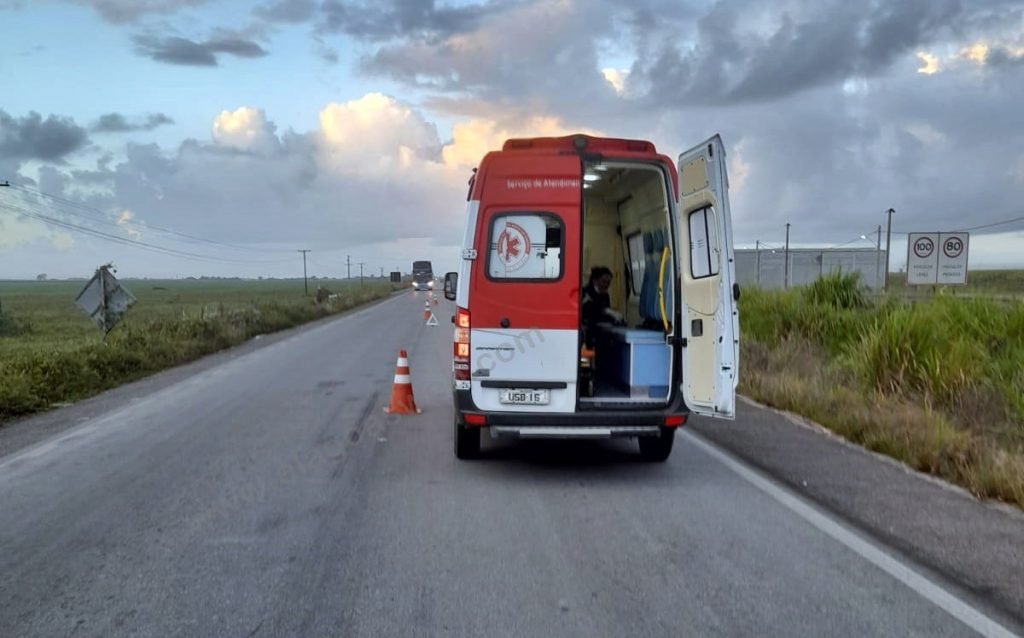 Pedestre é atropelado em trecho da BR-101 em São Miguel dos Campos