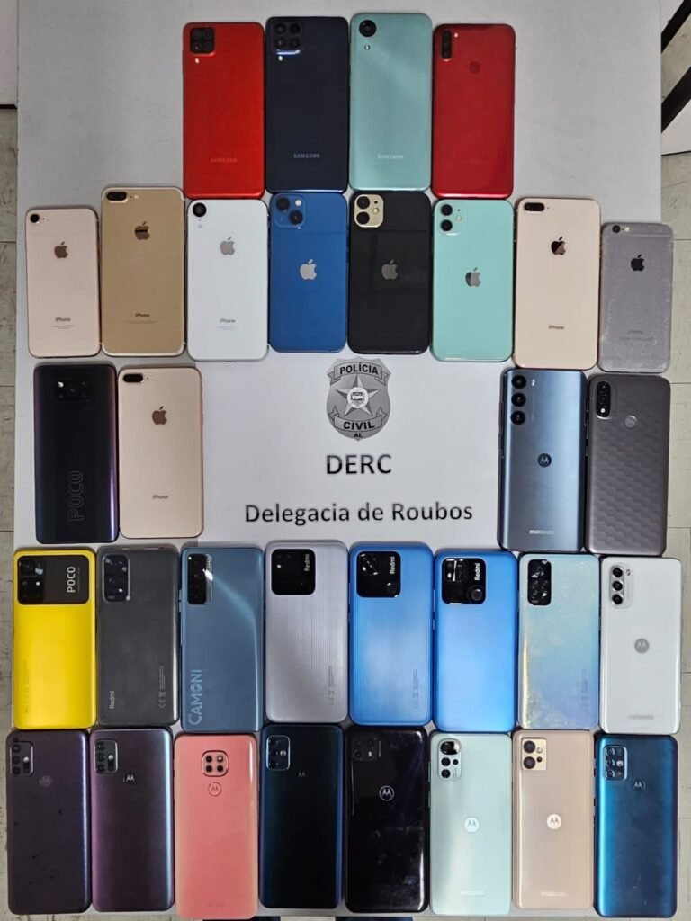 Delegacia de Roubos de Maceió recupera 35 celulares no mês de julho