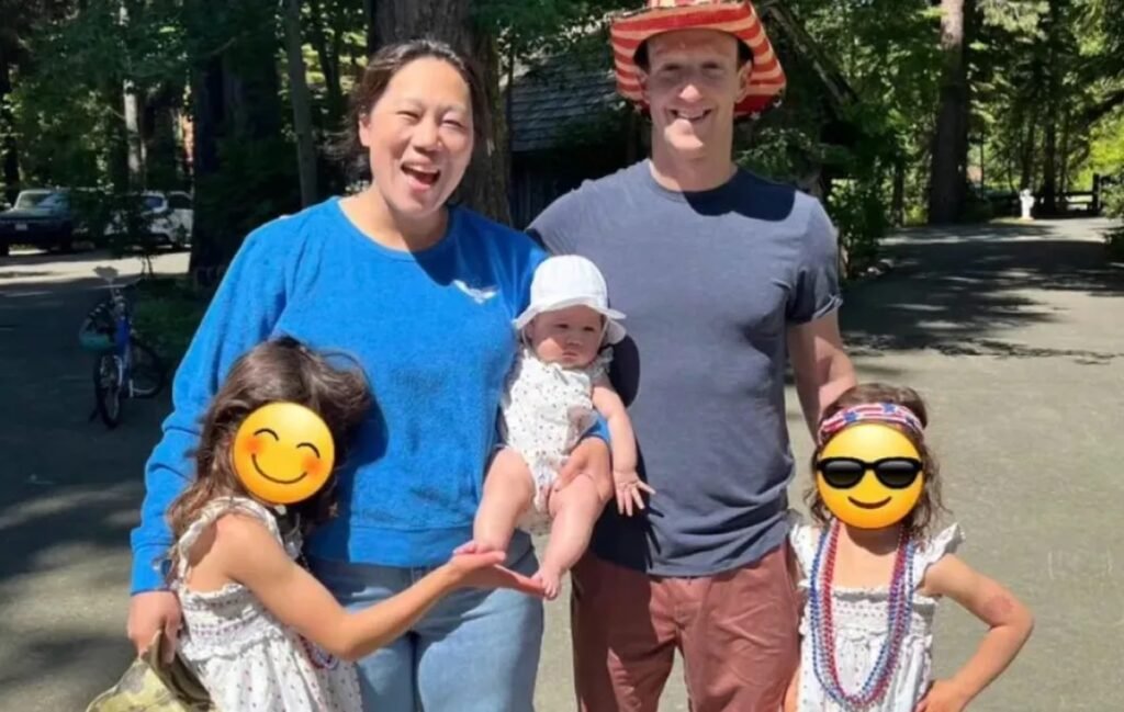 Mark Zuckerberg esconde rosto das filhas