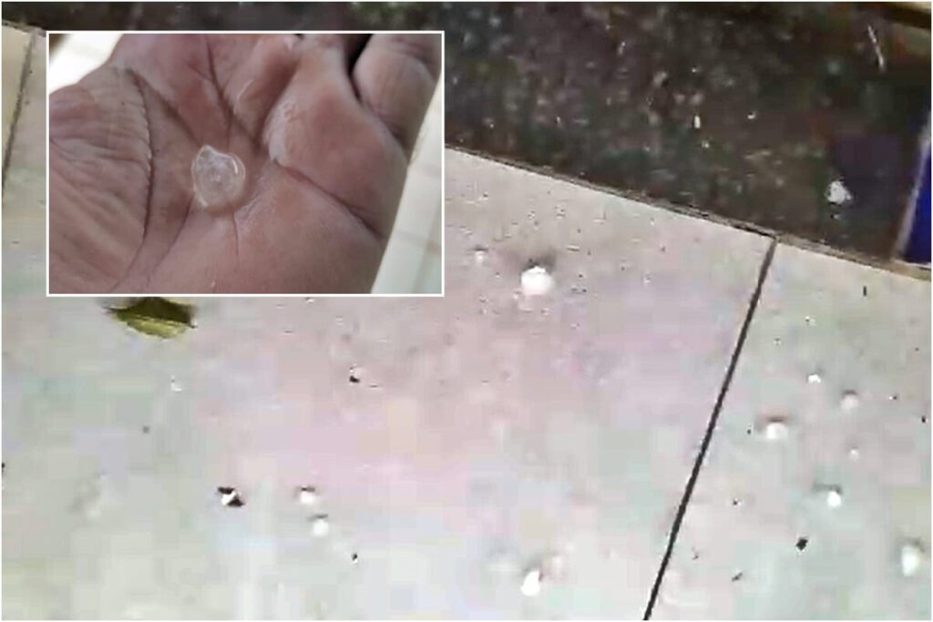 Chuva de granizo é registrada no interior de Alagoas