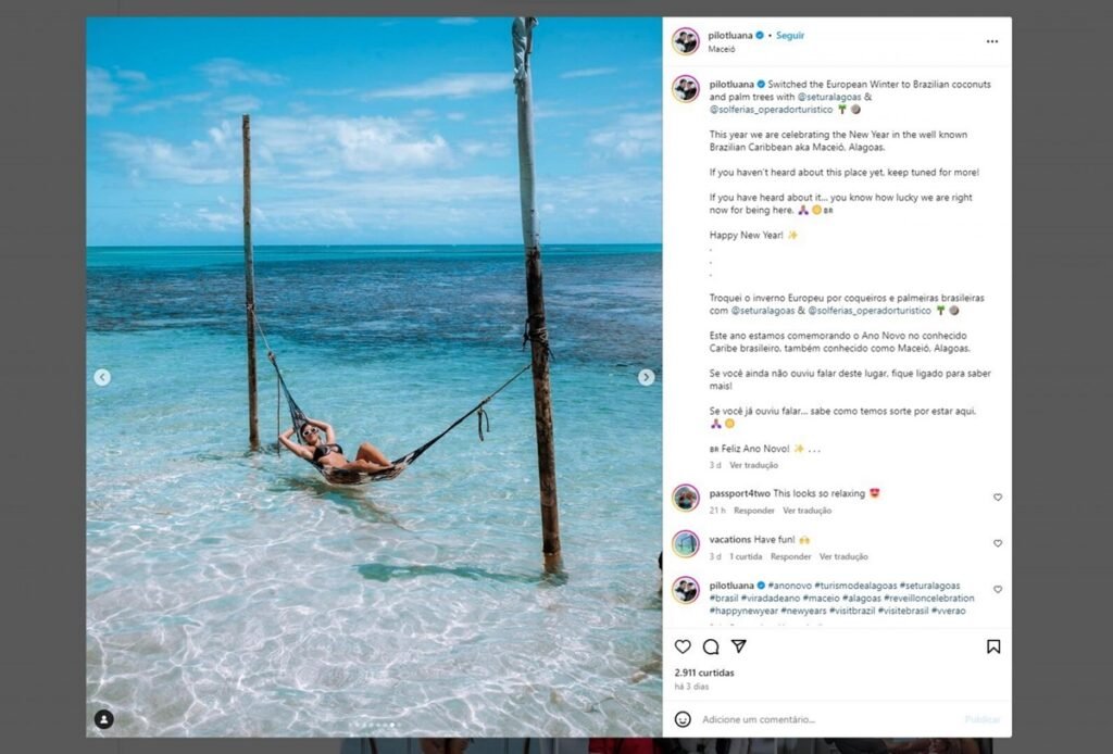 Governo de Alagoas realiza ação de marketing com influenciadores europeus
