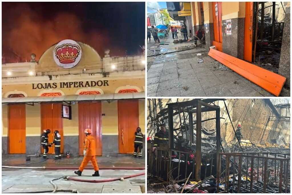 Incêndio destrói Lojas Imperador no Centro de Maceió