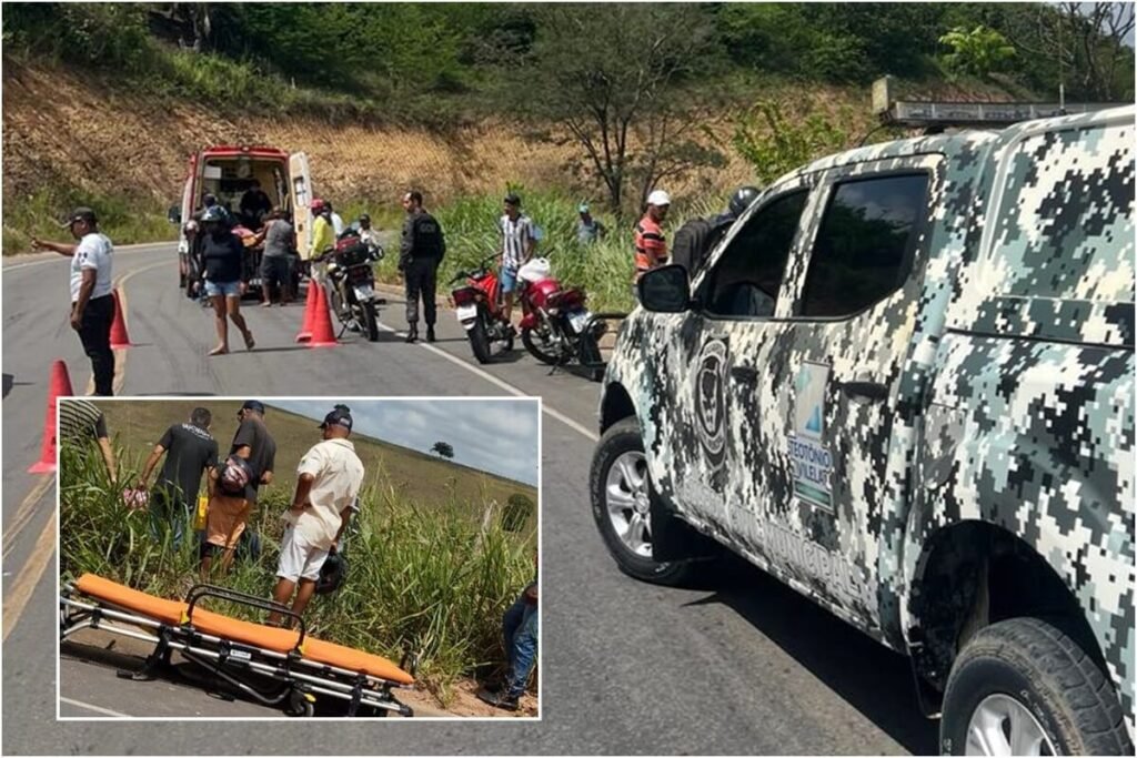 Motociclista é socorrido após acidente na zona rural de Teotônio Vilela