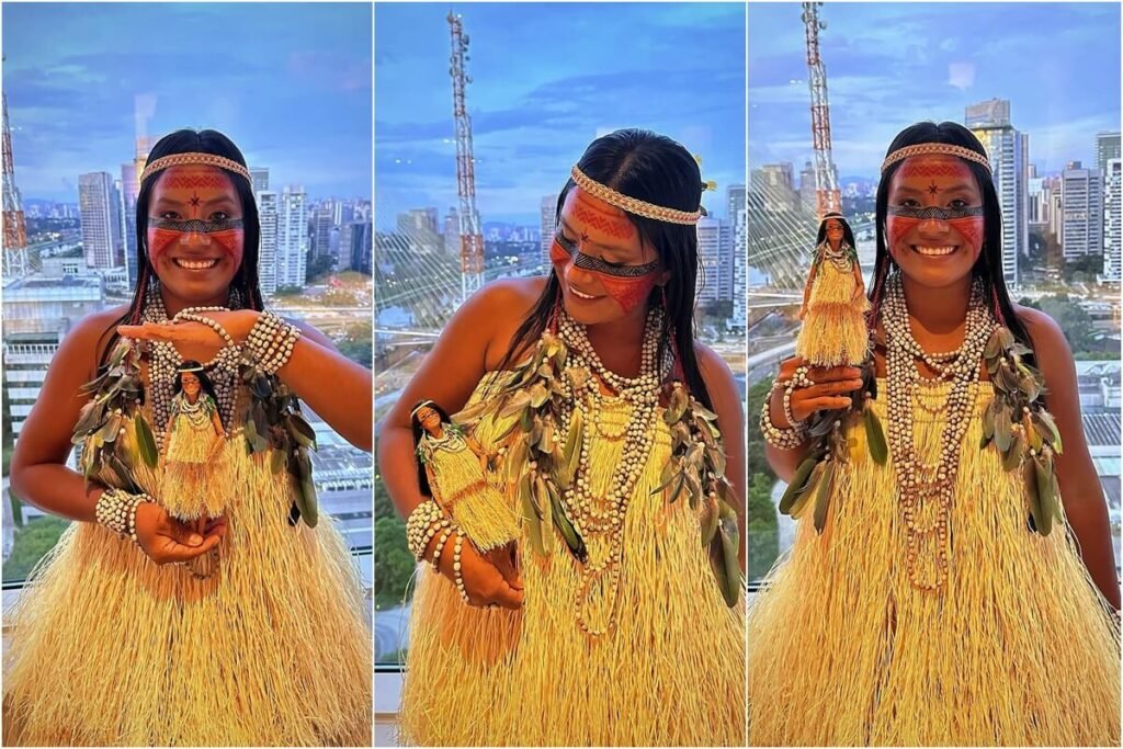 Indígena brasileira vira Barbie nos 65 anos da boneca