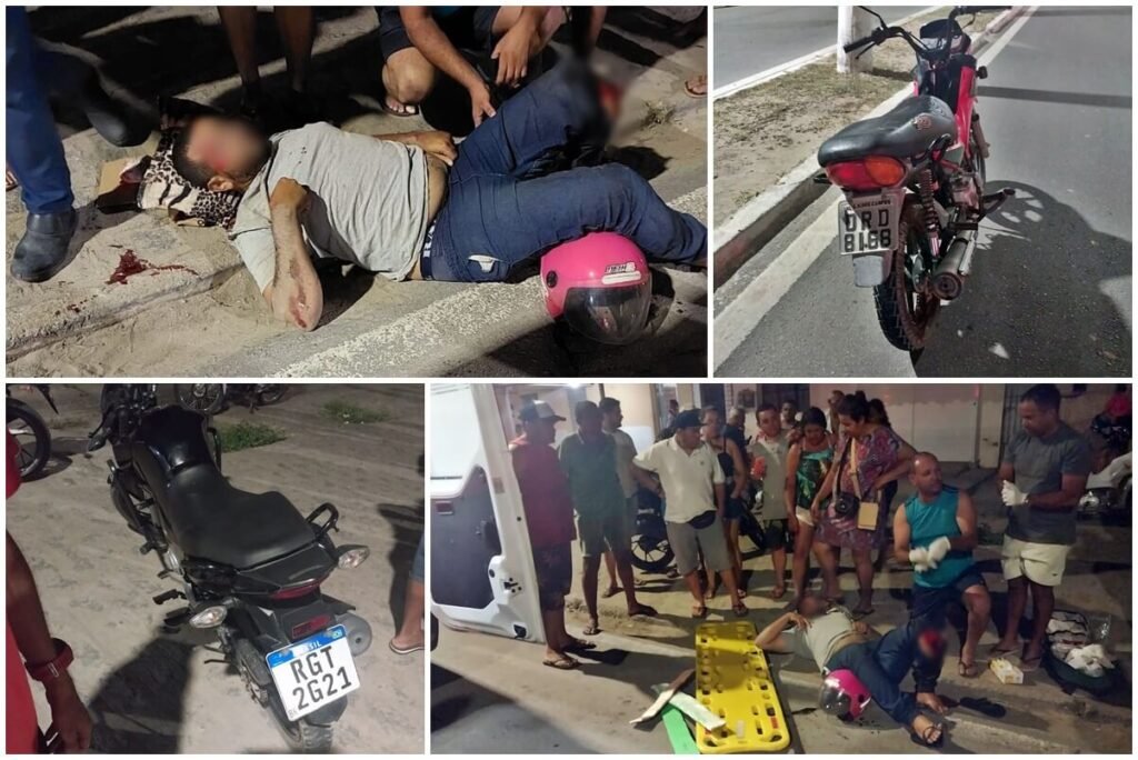 Motociclista embriagado provoca acidente e deixa vítima em estado grave em São Miguel dos Campos