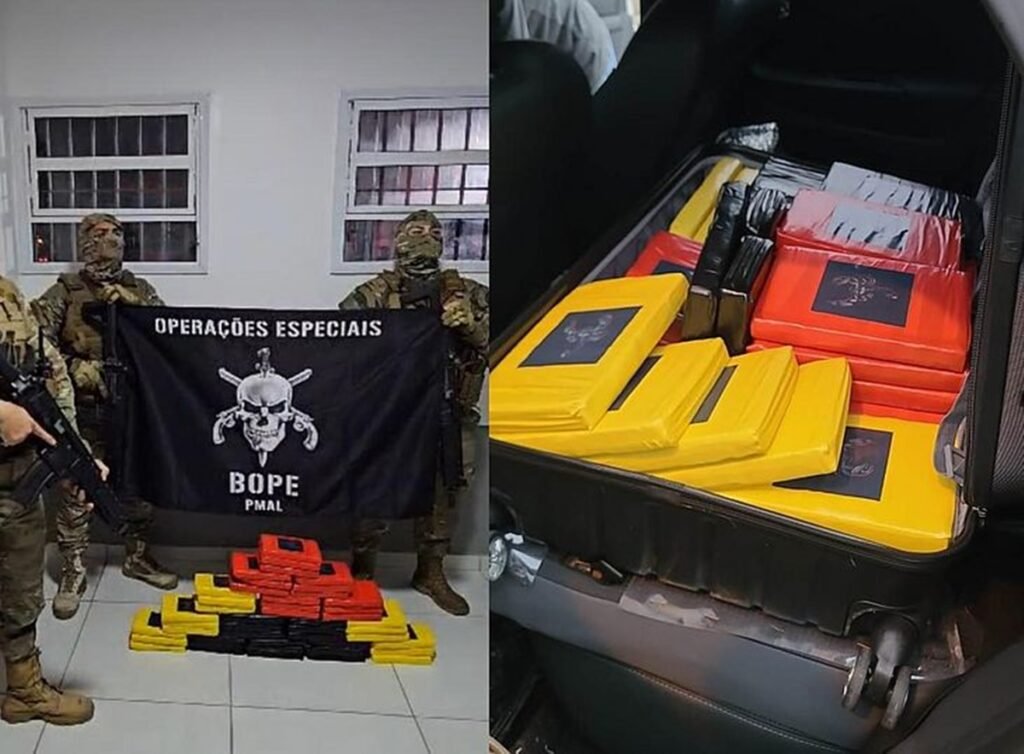 Polícia apreende cerca de 45 kg de cocaína dentro de carro abandonado