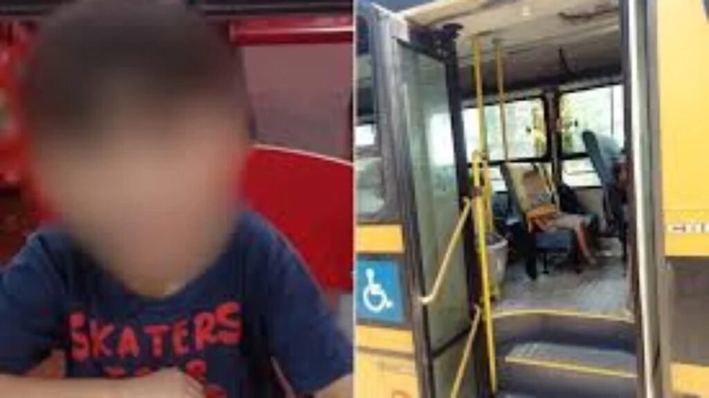 Criança autista é esquecida e passa 2 horas trancada em ônibus escolar