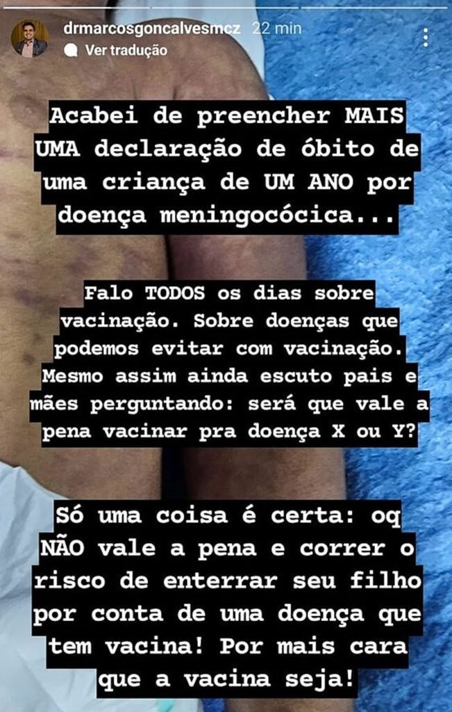 Morte de criança com suspeita de meningite reforça necessidade de vacinação