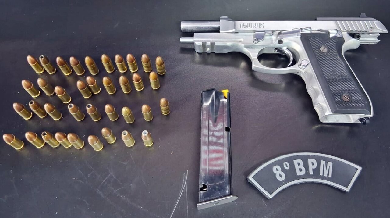 8º BPM apreende pistola ponto 40 em Rio Largo