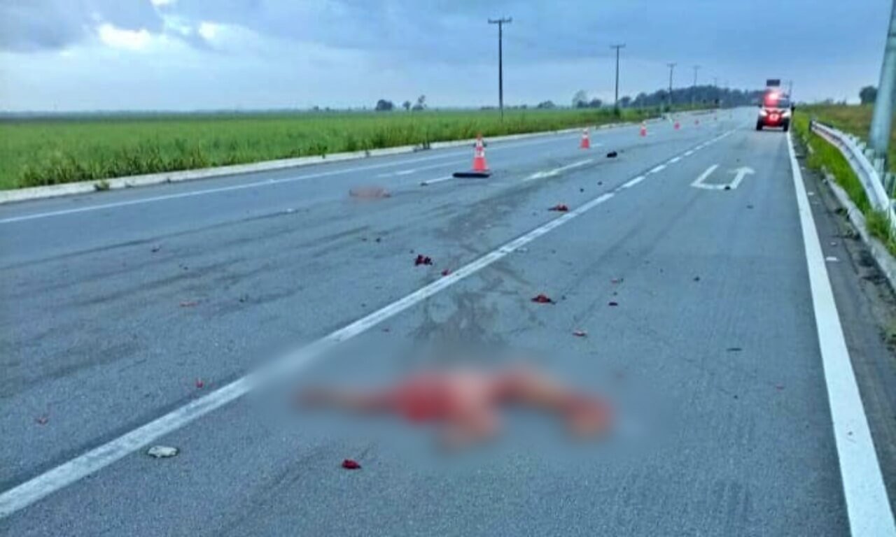 Ciclista morre atropelado e tem corpo dilacerado na BR-101, em Jequiá da Praia