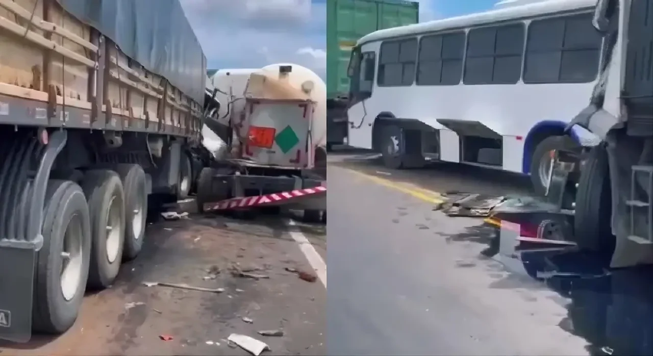 Ônibus com romeiros de Alagoas com destino ao Juazeiro do Norte se envolve em acidente
